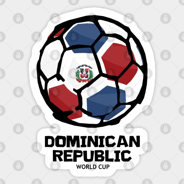 Dominican Republic Football Country Flag Sticker by KewaleeTee